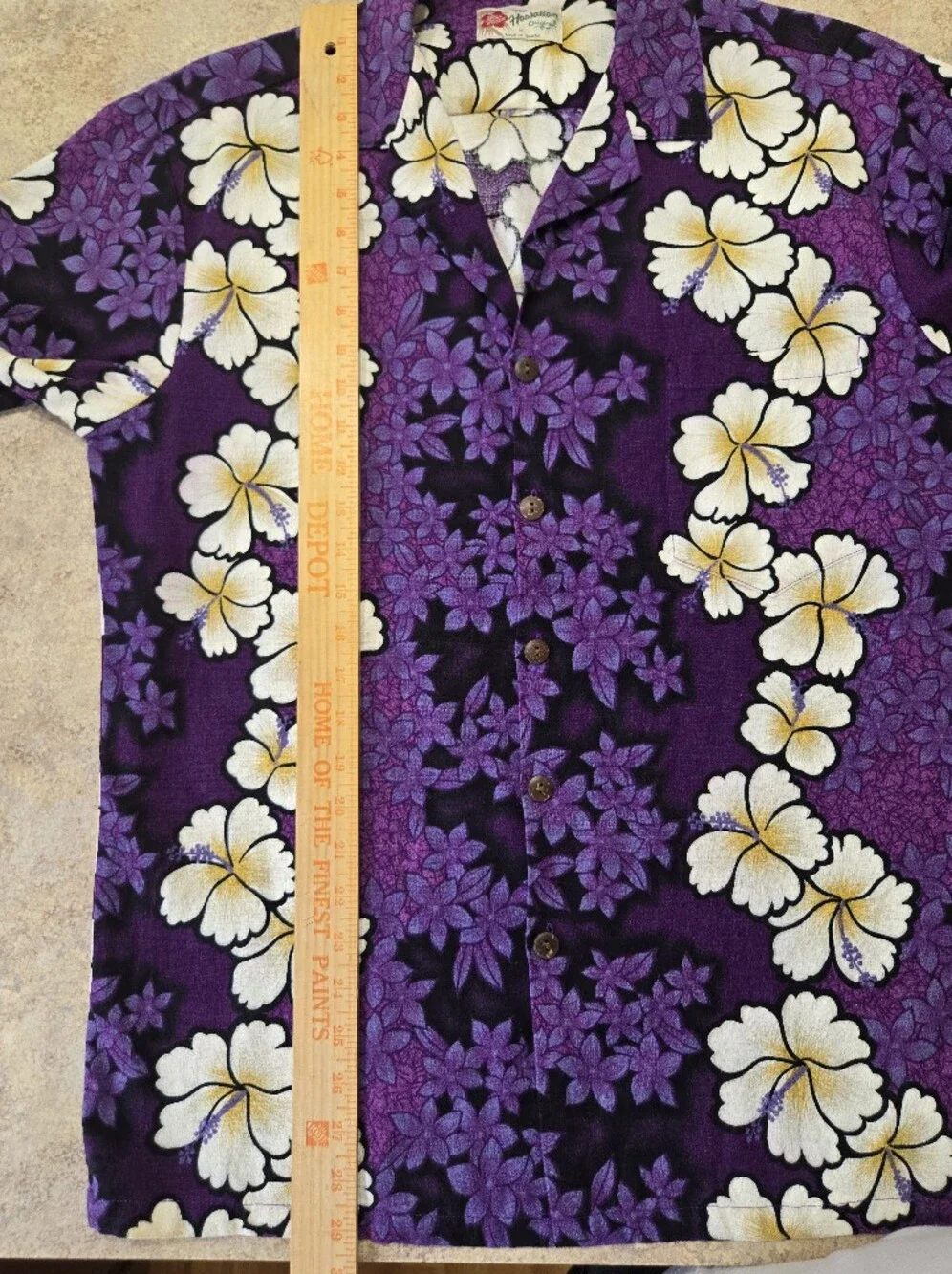 Hilo Hattie Blossoming Hibiscus Aloha Shirt Men’s Medium Purple Hawaiian NWOT
